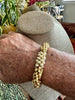 Baroque Cream with Yellow Picasso Dragon Scale beaded bracelet  - 7" (fits an 6.5 "- 7." wrist)