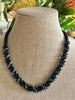 Black Picasso Lentil Double Spiral Hawaiian Necklace  Lei - 22.5"
