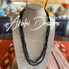 Japanese Black Silk Chain Fiber Necklace- 70" (Twisted Chains)