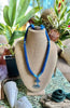 Gorgeous Blue Whale Pendent Glass Beaded Necklace - 35"