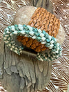 Bracelet - Two Toned Luster Turquoise and Cream Magatama - Various