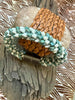 Bracelet - Two Toned Luster Turquoise and Cream Magatama - Various