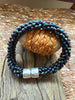 Bracelet - Matte Blue Magatama with Silver Magnet (Various)