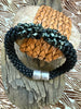 Bracelet - Matte Black with Black Picasso Magatama & Silver Magnet - (Various)