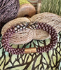 Bracelet - Brown RaspberryDragon Scales and Glass beads  - 7" (fits an 6.5" to 7" wrist)