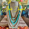 Luster Turquoise Picasso Dragon Scales Necklace (Random)  - 33"