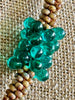 Hawaiian Lei Emerald Green Tear Drop Clusters  - 23"