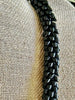 Glossy Black Dragon Scales Necklace  - 33"