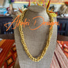 Japanese Metallic Golden Metallic Fiber Necklace- 34" (Edo Yatsu Spirals)