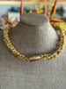 Japanese Metallic Golden Metallic Fiber Necklace- 34" (Edo Yatsu Spirals)