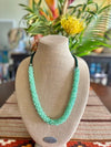 Beaded Green Edo Blended Necklace Lei - 29"