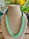 Beaded Green Edo Blended Necklace Lei - 29"