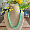 Beaded Green Edo Blended Necklace Lei - 29"