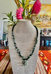 Green Octopus Art Jewelry Necklace Lei - 32"