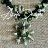 Green Octopus Art Jewelry Necklace Lei - 32"