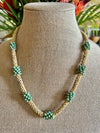 Hawaiian Lei Green Picasso Tear Drop Clusters  - 24"