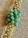 Hawaiian Lei Green Picasso Tear Drop Clusters  - 24"