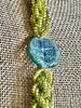 Humpback Whale Green w/ Blue Whale Focal Bead Necklace  - 39"