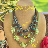 Unique Sea Foam Green Ridged Spiral "Beads as Fiber" Necklace - 24"