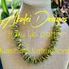 Kumihimo Kongo Gumi Pattern -"Glass Beaded Haku Lei"  Hawaiian Style (Marudai or Disk)