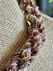 Brown Ribbon Fiber Necklace - 19.5"