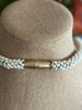 Beige Segmented Dragon Scale  Necklace Lei- 32"