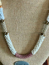 Beige Segmented Dragon Scale  Necklace Lei- 32"