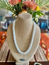 Long White Wedding Orchid Lei Necklace - 29"