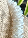 Long White Wedding Orchid Lei Necklace - 29"