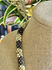 Metallic Brown with Yellow Picasso Dragon Scales Necklace  - 25"