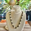 Metallic Brown with Yellow Picasso Dragon Scales Necklace  - 25"