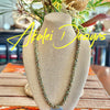 Matte Khaki Metallic Dragon Scales Lei - (31-33")