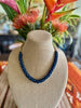 Cobalt Blue and Gold Edo Necklace  Lei - 21"