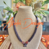 Nature's Dark Purple & Burnt Orange Turtle Focal Bead Necklace  - 28"