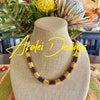 Two-toned "Forbidden Island" Tiny "Rice Size" Beaded Necklace -23"