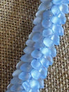 Sapphire Sky Blue with Golem Focal Bead Segmented Necklace Lei - 25"