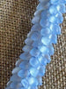 Sapphire Sky Blue with Golem Focal Bead Segmented Necklace Lei - 25"