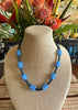 Sky Blue Tear Drop Hawaiian Lei Clusters  - 25"