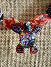 Nature's Dark Purple & Burnt Orange Turtle Focal Bead Necklace  - 28"