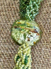 Humpback Whale Green Focal Bead Necklace  - 34"