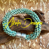 Bracelet - Luster Turquoise Magatama - (various)