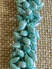 Luster Turquoise Picasso Dragon Scales Necklace (Random)  - 33"