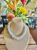 White Wedding Ginger Contemporary Lei Necklace  - 22"