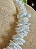 White Wedding Ginger Contemporary Lei Necklace  - 22"